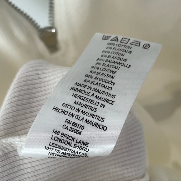 Anthropologie Maeve Quarter-Zip Halter Top Creamy White  XS Ribbed Knit. 17 - Picture 11 of 11